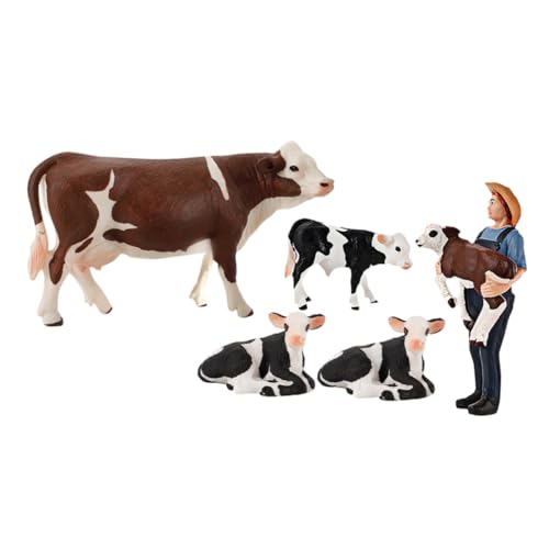 Kisangel 5 Stück Teiliges Realistische Mini Rinder Figuren aus PVC Naturgetreue Bauernhoftiere für Vielseitig für Auto Innenräume Garten und Lernzwecke Geeignet Kisangel 5 Stück Teiliges Realistische Mini Rinder Figuren aus PVC Naturgetreue Bauernhoftiere für Vielseitig für Auto Innenräume Garten und Lernzwecke Geeignet von Kisangel