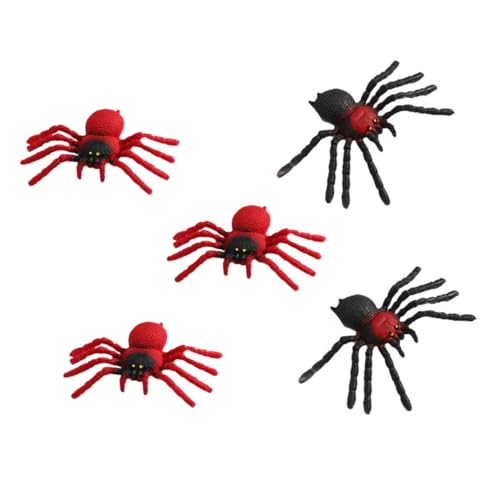 Kisangel 5 Stück Teiliges Realistisches Spinnenmodell aus Dehnbarem TPR Gruselige Halloween Deko und Praktische Streichspielzeuge für Partys als Tierpädagogisches Lernspielzeug und Kisangel 5 Stück Teiliges Realistisches Spinnenmodell aus Dehnbarem TPR Gruselige Halloween Deko und Praktische Streichspielzeuge für Partys als Tierpädagogisches Lernspielzeug und von Kisangel