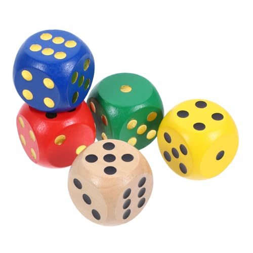 Kisangel 5 Stück Teiliges Set Runder Holz Würfel für Brettspiele Pädagogische Aktivitäten und Familienspaß Seitige Würfel mit Klarer Markierung für Lernspiele und Familienabende Kisangel 5 Stück Teiliges Set Runder Holz Würfel für Brettspiele Pädagogische Aktivitäten und Familienspaß Seitige Würfel mit Klarer Markierung für Lernspiele und Familienabende von Kisangel