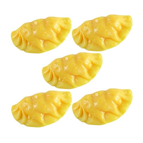 Kisangel 5 Stück Teiliges Täuschend Echte Künstliche Eierknödel Modelle aus PVC Realistische Dekoration für Küche Restaurant Supermarkt Kindergarten und Party Langlebig und Leicht zu von Kisangel