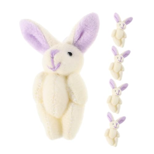 Kisangel 5 Stück Weiche Stofftier Anhänger für Süße Hase Dekoration Partygeschenke und Rucksack Zubehör von Kisangel