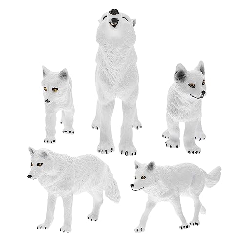 Kisangel 5 Stück Wolf Figuren für Kinder Realistische Kunststoff Wildtiermodelle für Dekoration Lernspielzeug und Tiererkennung Wolf Ornamente für Zuhause Garten und Kisangel 5 Stück Wolf Figuren für Kinder Realistische Kunststoff Wildtiermodelle für Dekoration Lernspielzeug und Tiererkennung Wolf Ornamente für Zuhause Garten und von Kisangel