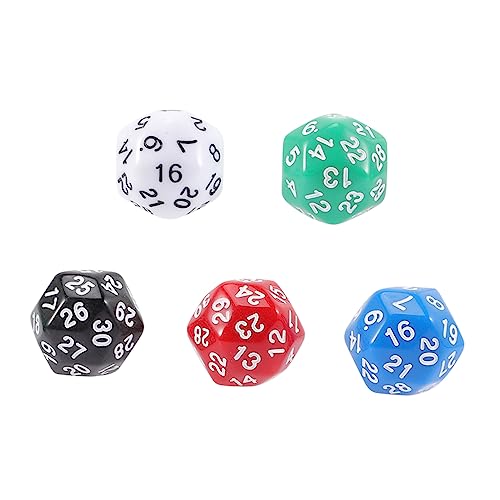 Kisangel 5 Stück Zahlenwürfel Würfelspiel Brettspiel -Requisiten Große Würfel Standard-spielwürfel Mehrseitige Würfel Acryl Kisangel 5 Stück Zahlenwürfel Würfelspiel Brettspiel -Requisiten Große Würfel Standard-spielwürfel Mehrseitige Würfel Acryl von Kisangel