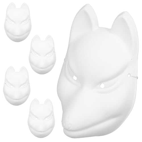 Kisangel 5 Stück Zellstoff-Maske Cosplay lackierbar Fuchs Maskerade Maskerademaske leer Zu Partymasken Halloween-Maske DIY-Mardi-Gras-Masken Maskerade liefert Papier Weiß Kisangel 5 Stück Zellstoff-Maske Cosplay lackierbar Fuchs Maskerade Maskerademaske leer Zu Partymasken Halloween-Maske DIY-Mardi-Gras-Masken Maskerade liefert Papier Weiß von Kisangel