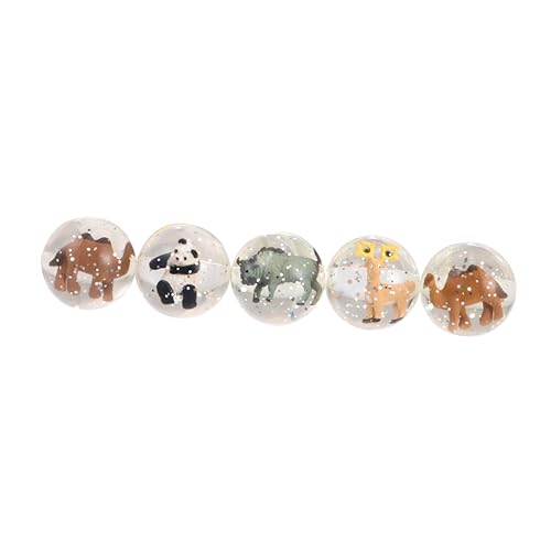 Kisangel 5 Stücke Elastische Ball Puppe Kognitiven Lernen Gummi Springen Ball Hüpfball Hüpfball von Kisangel