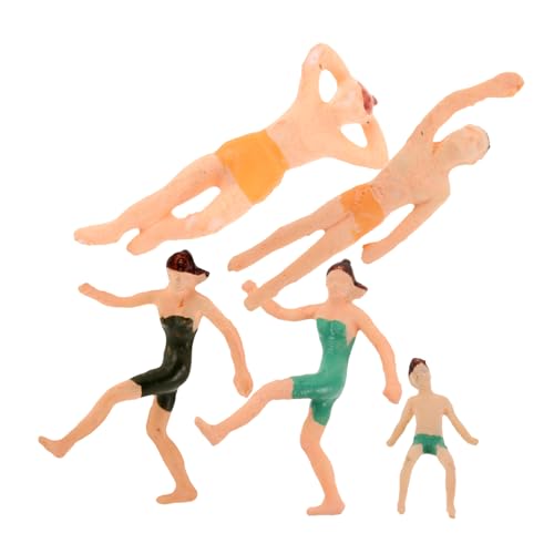 Kisangel 5 Teilige Badeanzug Figur Modellbahn Zubehör Kleines Pool Miniatur Modell Körperteil Mini Figuren Puppenhaus Menschen Miniatur Menschenfiguren Menschenfiguren Mini von Kisangel