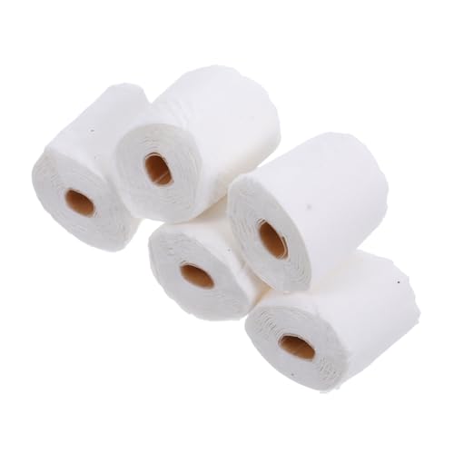 Kisangel 5-Teilige Rolle Mini -Gewebe Papier Zubehör Layout Taschentuch Puppenhausmöbel Dekoration Miniaturspielzeug Puppenhaus Miniaturmodell Puppenhaus -Accessoire Weiß von Kisangel