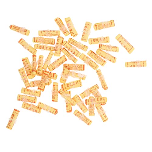 Kisangel 50 Rollen Miniaturen Papier Schriftrollen Pack für Religiöse Dekoration Druckqualität Leicht und Langlebig für Unterschiedliche Bedürfnisse der Buddhistischen Praxis von Kisangel