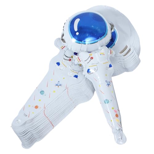 Kisangel 50 Stück Astronautenballon Astronaut Folienballon Tragbar Geburtstagsballon Ballon-Helium luftballons Folienballon-Ornament dekorativer Partyballon Aluminiumfolie von Kisangel