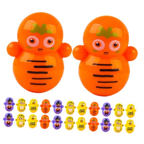 Kisangel 50 Stück Becher Cartoon-Tumbler- Wackeln Tierdekoration Mini-Becherspielzeug Desktop-Dekoration kleines Tierdekor Desktop-Tierdekor Plastik von Kisangel