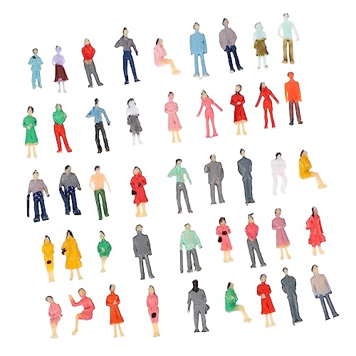Kisangel 50 Stück Kapselfarbe Man Model Miniaturen Mini-Figuren, Großpackung Plastik Bunt von Kisangel