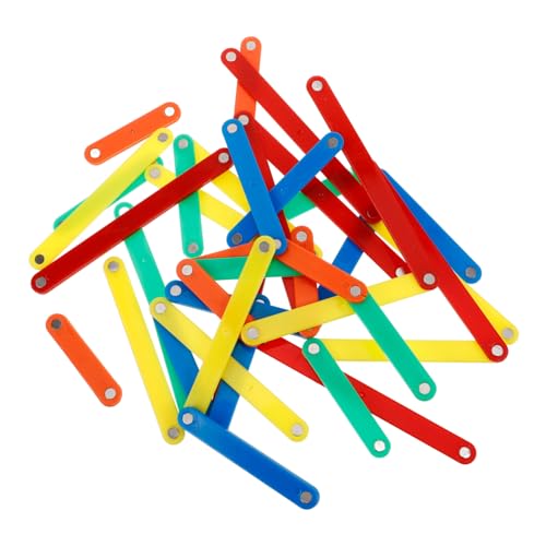 Kisangel 50 Stück Magnetische Spleißstreifen Lernspielzeug Klassenzimmer Geometrische Magnetstreifen Mathematisches Manipulatives Sensorisches Mathe Geometrie Spiele Zählstäbchen von Kisangel