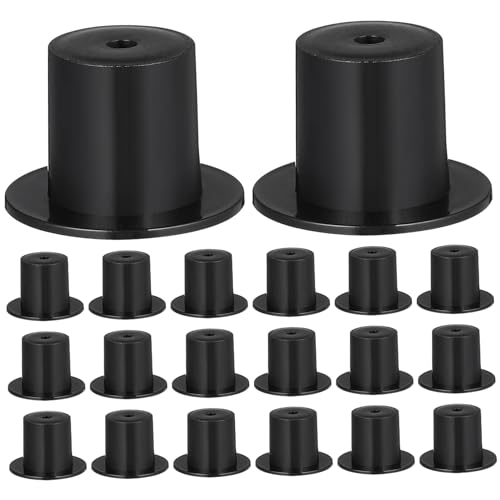 Kisangel 50 Stück Mini Schwarze Kunststoff Hüte für DIY Schneemann Dekoration Kawaii Multifunktionale Mini Hüte für Weihnachtsfeier Puppendeko Bastelbedarf von Kisangel
