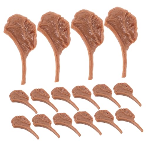 Kisangel 50 Stück Mini Steak Modell Realistisch Gestaltete Künstliche Rindersteaks Lebendige Farben Detailreiche Miniatur Fleischrepliken für Puppenhaus Fotografie Requisiten und von Kisangel