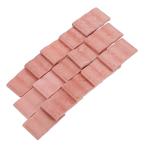Kisangel 50 Stück Mini -Ziegelmodell Miniaturziegel Puppenhäuser Garten Zubehör für die Landschaftsgestaltung von Dioramen Bausteine Mikro-Landschaftsziegelmodell kleine Ziegel Gips Braun von Kisangel