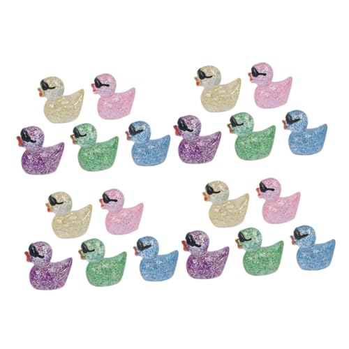 Kisangel 50 Stück Mini -entenspielzeug Gartenverzierungen Im Freien Dekoration Harzstatue Winzige Miniaturfiguren Miniaturfiguren Gartendekoration Gartenfigur Harzfiguren Mini -Figur Harz von Kisangel