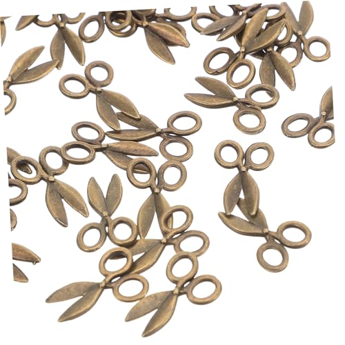 Kisangel 50 Stück Mini -legierungsschere Miniatur-puppenhausdekorationen Dollhouse Dekorationen Miniatur-puppenhausschere Realistische Puppenhausdekorationen Puppenhaus-nähzubehör Hellbraun von Kisangel