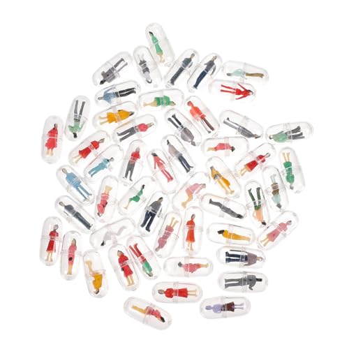 Kisangel 50 Stück Miniatur Kapsel Figuren DIY Schmuck Zubehör für Handyhüllen Dekoration Micro Landschaft Basteln Kreativitätsfördernd Robust und Kompakt von Kisangel