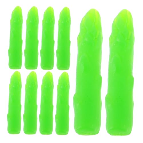 Kisangel 50 Stück Miniatur Küchen Gemüse Imitation Asparagus Dekoration Lebensnahe Plastikgemüse Requisiten für Zuhause Party Tisch Fotografie Deko von Kisangel