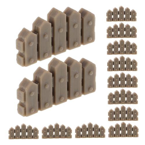 Kisangel 50 Stück Miniatur Zaun Deko Teiliges aus Resin für Dollhouse Micro Landschaft Kreative Gartendekoration Vielseitige DIY Miniaturszenen und Modelle Langlebige und Detaillierte von Kisangel