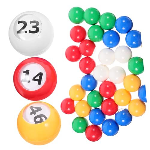 Kisangel 50 Stück Nummerierte Lotteriebälle Kunststoffspielbälle für Gewinnspiele und Unterhaltung Leicht Langlebig Lesbare Zahlen für Partys Ziehungen Veranstaltungen von Kisangel
