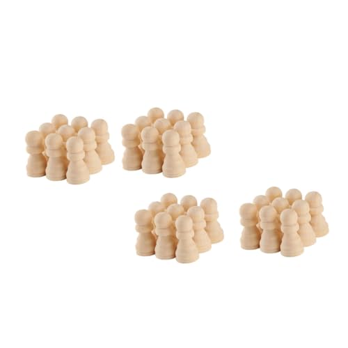 Kisangel 50 Stück Schachfiguren Für Brettspiele Turnierspielfiguren Blanke Unbehandelte Holzschachfiguren Holzschachfiguren Basteln Holzschach Unbehandelte Schachfiguren von Kisangel