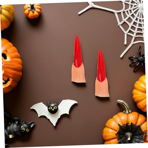 Kisangel 50 Stück Teiliges Halloween Fake Finger mit Roten Nägeln Einfache Anwendung für Gruseltricks Kostümparty und Kreative Rollenspiele Kisangel 50 Stück Teiliges Halloween Fake Finger mit Roten Nägeln Einfache Anwendung für Gruseltricks Kostümparty und Kreative Rollenspiele von Kisangel