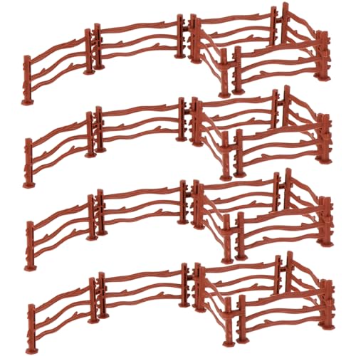 Kisangel 50 Stück Teiliges Kunststoff zaunspielzeug Detailgetreue Simulation Sichere DIY Miniatur farmmodelle Kindgerecht Langlebig für Garten Puppenhaus Sukkulenten und von Kisangel