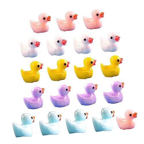 Kisangel 50 Stück Teiliges Miniatur Harz Enten Bunte Micro Landschaft Dekoration Kleine Charm Figuren für Bonsai Blumentopf Fotorequisiten Schreibtisch und Wohnaccessoires von Kisangel