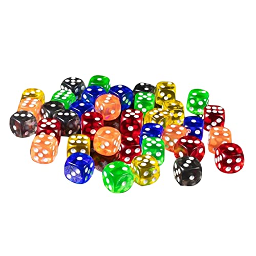 Kisangel 50 Stück Transparente Würfel Spiel Partygeschenk sechsseitige Würfel Partywürfel Bunte Würfel Zahlenwürfel Acryl Zufällige Farbe Kisangel 50 Stück Transparente Würfel Spiel Partygeschenk sechsseitige Würfel Partywürfel Bunte Würfel Zahlenwürfel Acryl Zufällige Farbe von Kisangel