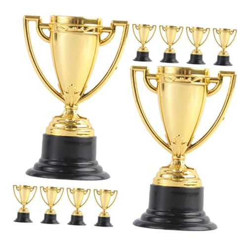 Kisangel 50 Stück Trophäenspielzeug Aus Kunststoff -wettbewerbstrophäe Für Kind Groß Blau Party Neuheit Trophäe Feier-trophäen- Klein Plastik Golden Wiederverwendbar von Kisangel