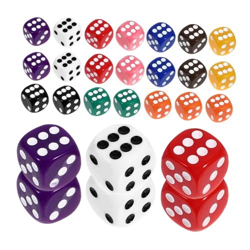 Kisangel 50 Stück Würfel Aus Acryl Würfel Masse Spiel Party Unterhaltungswürfel Requisitenwürfel Mehrseitige Würfel Acryl-würfel-Requisite Würfel-layouts Würfeln von Kisangel