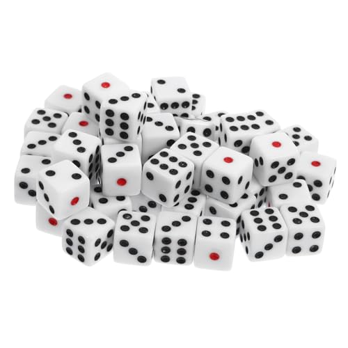 Kisangel 50 Stück Würfel Brettspielzubehör Spielwürfel Gaming Große Spielwürfel Requisiten Spielrequisiten Würfel Tragbare Rollenspielwürfel Abgerundete Ecken Partywürfel von Kisangel