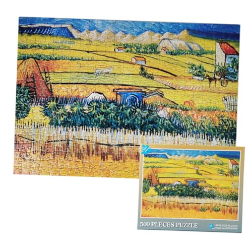 Kisangel 500 Stück Teile Puzzlespiel für Erwachsene Bildungsspielzeug mit Felddorf Kreative und Frühes Lernen Hochwertige Verarbeitung und Präzise Passform von Kisangel