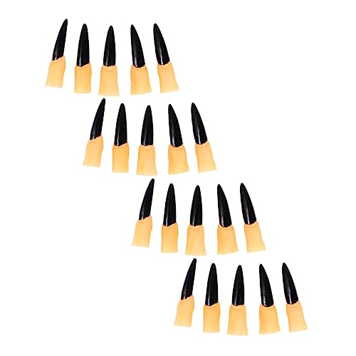 Kisangel 50Stücke Zombie Finger Requisiten Für Halloween Schwarze Nagelabdeckungen Für Gruselige Geisterhäuser Und Horror Partys Langlebig Und Wiederverwendbar von Kisangel