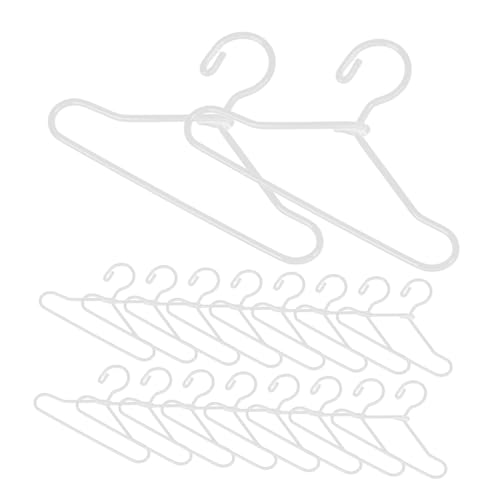 Kisangel 55Stücke Puppen Kleiderbügel Weiße Kleiderbügel Für Kleine Babypuppen Zum Aufhängen Von Puppenkleidern Puppenschränke von Kisangel