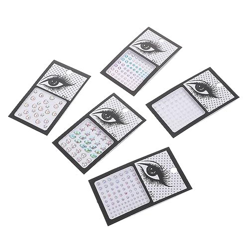 Kisangel 5Blätter Aufkleber Ohrringe Für Kleine Teiliges Perlenaufkleber Gesichts Gems Nail Rhinestones Für Make Up Und Bastelprojekte Einfach Anzuwenden Entfernen von Kisangel