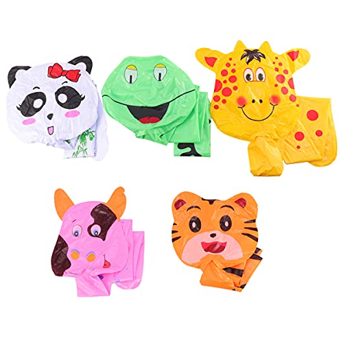 Kisangel 5Stücke Aufblasbare Tier für Lustige PVC Tier Ballonstäbchen mit Kuh Tiger Panda und Hirsch Design Pädagogisches für Partys und Spielaktivitäten von Kisangel