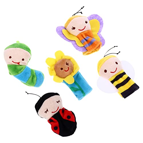 Kisangel 5Stücke Fingerpuppen Für Teiliges Farbenfrohes Handpuppenspielzeug Aus Weichem Material Für Geschichtenerzählen Und Kreative Rollenspiele Fördert Die Eltern Bindung von Kisangel