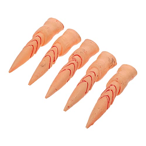 Kisangel 5Stücke Halloween Gefälschte Fingernägel Gruselige Nagelabdeckungen Für Cosplay Und Partys Wiederverwendbar Und Leicht Für Schaurige von Kisangel