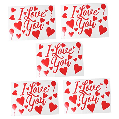 Kisangel 5Stücke Kreative Ballonaufkleber Rot Für Hochzeiten Und Valentinstag Dekoration Für Partys Und Geburtstagsfeiern von Kisangel