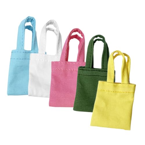 Kisangel 5Stücke Mini Canvas Taschen Für Puppenhaus Dekoration Exquisites Handwerk Zubehör Für Puppen Als Schlüsselanhänger Für Puppenaccessoires Kisangel 5Stücke Mini Canvas Taschen Für Puppenhaus Dekoration Exquisites Handwerk Zubehör Für Puppen Als Schlüsselanhänger Für Puppenaccessoires von Kisangel