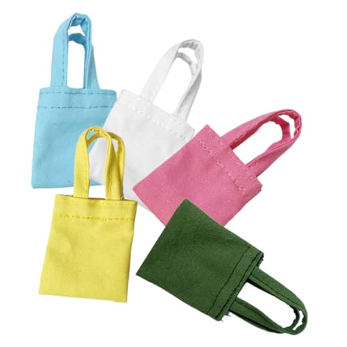 Kisangel 5Stücke Mini Puppen Leinentaschen Teiliges Puppen Zubehör Dekorative Canvas Taschen Für Puppen Für Mini Dekoration Und Mikroszenenverzierungen Farben Erhältlich von Kisangel