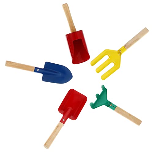 Kisangel 5Stücke Teiliges Gartenspielzeug Set Robuste Pflanzwerkzeuge Mit Holzgriff Für Kleine Für Gartenarbeit Und Farben Zufällig Kinderfreundliche von Kisangel