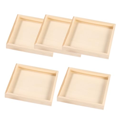 Kisangel 5Stücke Teiliges Holz Puzzlezubehör Quadratische Halterschalen für Kreative Aufbewahrung und Organisation von Puzzleblöcken Maße und Langlebig Kisangel 5Stücke Teiliges Holz Puzzlezubehör Quadratische Halterschalen für Kreative Aufbewahrung und Organisation von Puzzleblöcken Maße und Langlebig von Kisangel