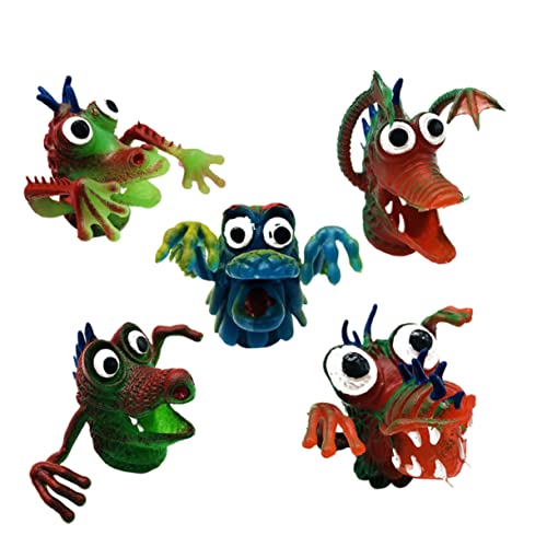 Kisangel 5Stücke Teiliges Silikon Fingerpuppen Set für Tierische Handpuppen Kommunikation und Kreativität für Jungen für Geburtstage von Kisangel