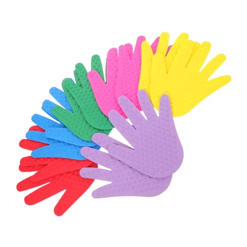 Kisangel 6 Paare Hand Fußabdruck Bodenmarkierungen aus Kunststoff rutschfest Wetterfest für Sensorische Spielzeuge Koordinationstraining und Gruppenspiele im Kindergarten und Outdoor-Sport von Kisangel