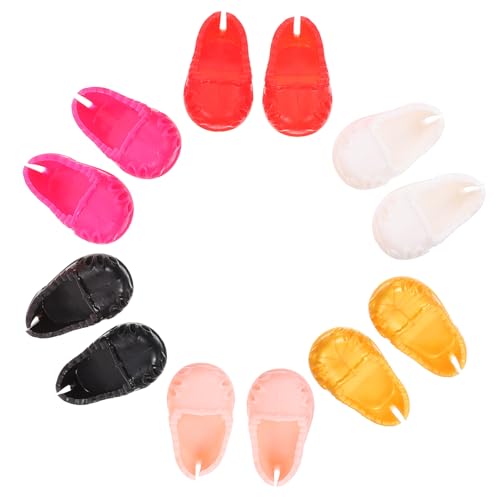 Kisangel 6 Paare Mini Puppenschuhe für Puppen Süße Flache Schuhe in Schwarz Rot Weiß Gold Leichte Dekorative Puppenhaus Accessoires als Kostümzubehör für Mädchen Kisangel 6 Paare Mini Puppenschuhe für Puppen Süße Flache Schuhe in Schwarz Rot Weiß Gold Leichte Dekorative Puppenhaus Accessoires als Kostümzubehör für Mädchen von Kisangel