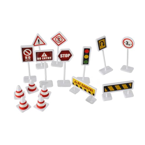 Kisangel 6 Sätze Teiliges Hochwertigem Realistisches Verkehrszeichen Fördert Spielerisch Verkehrsverständnis und Rollenspielbasiertes Lernen von Kisangel