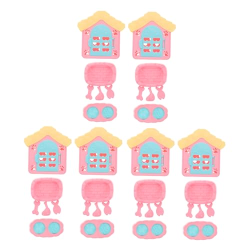 Kisangel 6er-Pack Mini-Spielzeug-hundehütten-Set Becken Weiches Welpenhaus Für Jungen Und Mädchen Rollenspiel Tragbares Haustierzubehör Puppenhaus-zubehör Kreativität Kisangel 6er-Pack Mini-Spielzeug-hundehütten-Set Becken Weiches Welpenhaus Für Jungen Und Mädchen Rollenspiel Tragbares Haustierzubehör Puppenhaus-zubehör Kreativität von Kisangel